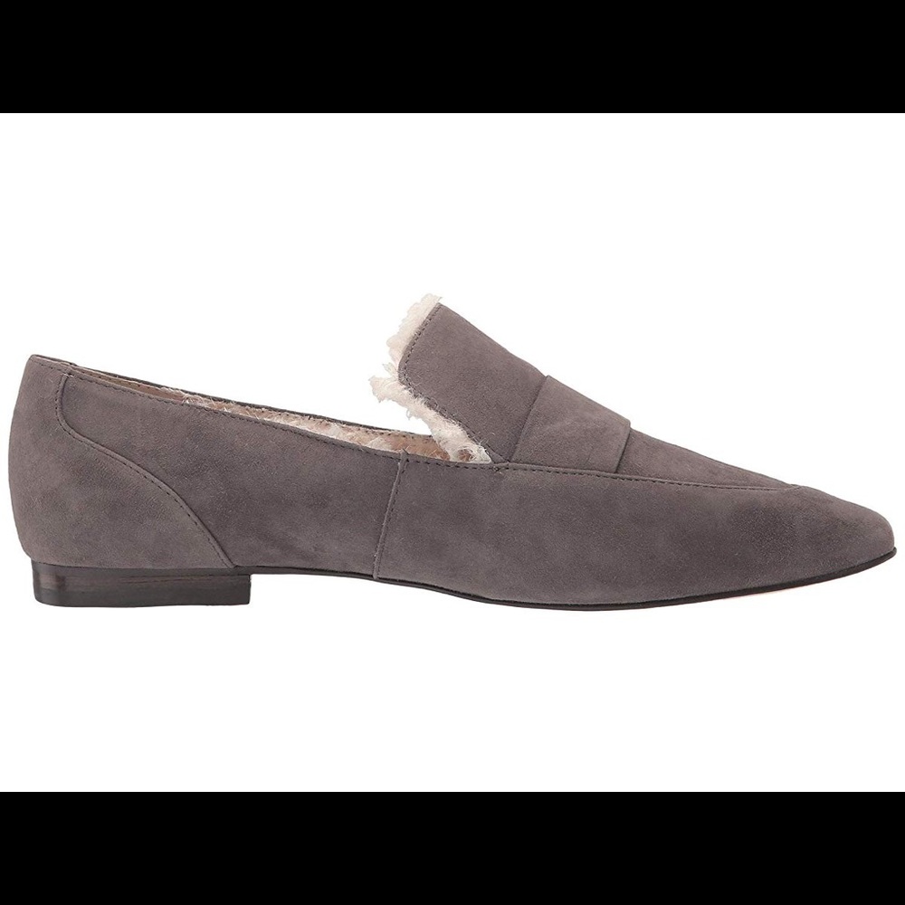 NWOB💥SOLE / SOCIETY Women’s Bettina Grey Sherpa Suede Flats Sz.
